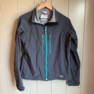 Women's Rab Sawtooth Soft Shell Jacket Outdoor Running Hiking Gray size large